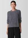 Eileen Fisher Recycled Cotton Twist Mock Neck Top In Gray