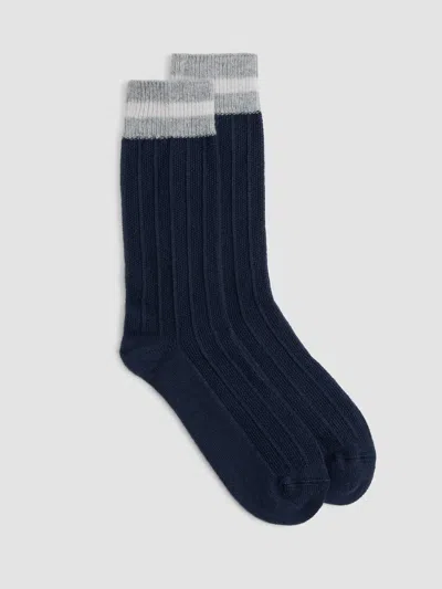Eileen Fisher Recycled Nylon Blend Crew Sock In Blue
