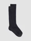 Eileen Fisher Recycled Nylon Blend Ribbed Slouch Sock In Gold