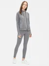 Eileen Fisher Recycled Nylon Stretch Zip Jacket In Gray
