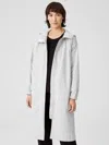 Eileen Fisher Recycled Polyester Hooded Coat In White