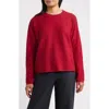 Eileen Fisher Relaxed Fit Wool Felt Sweater In Red