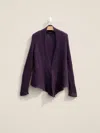 Eileen Fisher Renew Airy Mohair Rib Cardigan, M In Purple