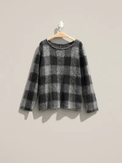 Eileen Fisher Renew Brushed Alpaca Mohair Pullover, Xl In Gray