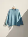 Eileen Fisher Renew Cashmere Silk Bliss Crew Neck Sweater, Xl In Blue