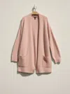 Eileen Fisher Renew Cashmere Silk Cardigan, L In Pink