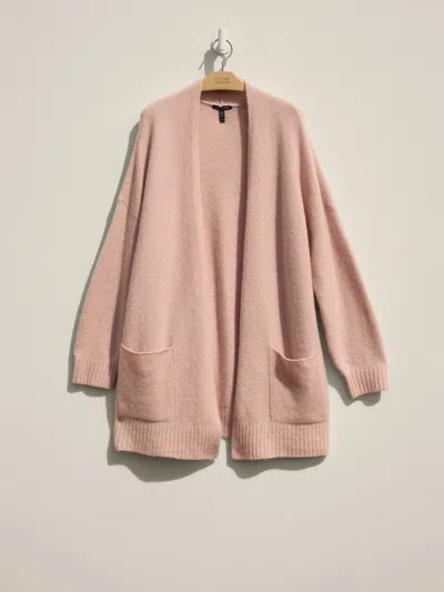 Eileen Fisher Renew Cashmere Silk Cardigan, L In Pink