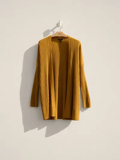Eileen Fisher Renew Italian Cashmere Cardigan, Xs In Yellow