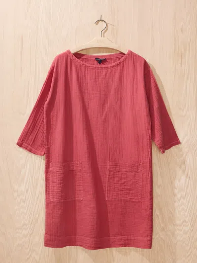 Eileen Fisher Renew Overdye Organic Cotton Dress, Xs In Pink