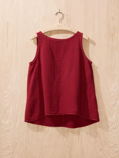 Eileen Fisher Renew Overdye Organic Cotton Tank, Pm In Rust