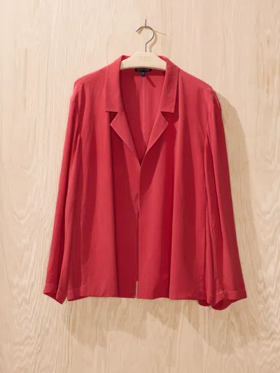 Eileen Fisher Renew Overdye Silk Crepe Jacket, 2x In Rust