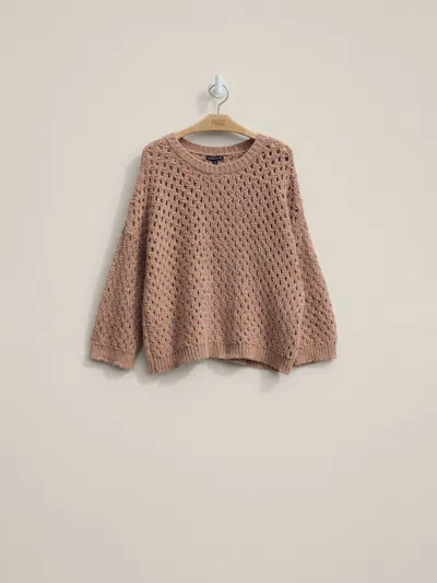 Eileen Fisher Renew Peruvian Alpaca Crew Neck Sweater, S In Brown
