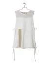 Eileen Fisher Resewn Linen Wrap Tunic In White