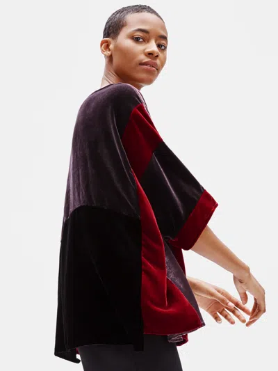 Eileen Fisher Resewn Velvet Box-top In Multi