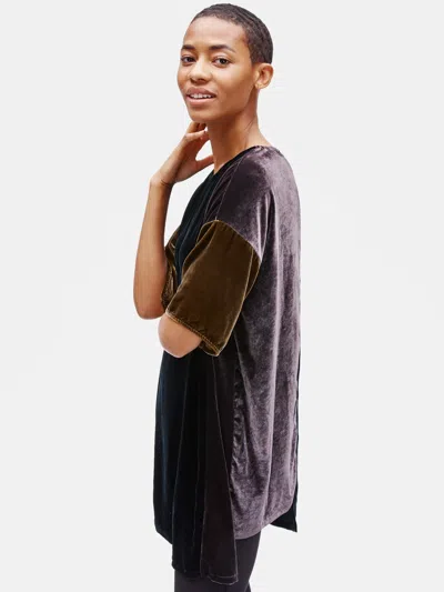 Eileen Fisher Resewn Velvet Tunic In Multi