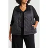 Eileen Fisher Reversible Quilted Stand-collar Vest