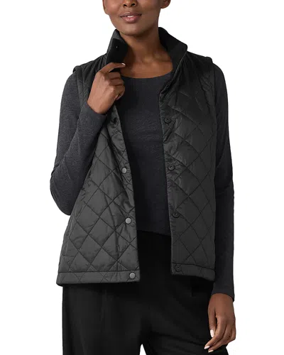 Eileen Fisher Reversible Vest In Black