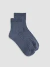 Eileen Fisher Rib Short Crew Sock In Blue