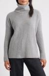 Eileen Fisher Rib Turtleneck Sweater In Gray