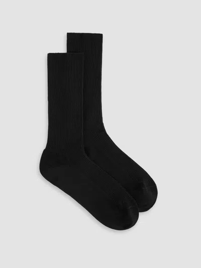 Eileen Fisher Ribbed Knit Trouser Sock In Black