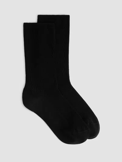 Eileen Fisher Ribbed Knit Trouser Sock In Black