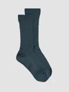 Eileen Fisher Ribbed Knit Trouser Sock In Green