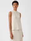 Eileen Fisher Ribbed Organic Cotton Blend Tank In White
