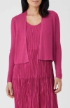 Eileen Fisher Open Front Cardigan In Geranium