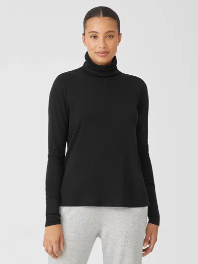 EILEEN FISHER RIBBED PIMA COTTON BLEND TOP