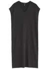 Eileen Fisher Ribbed Wool Midi Jumper Dress In Charcoal
