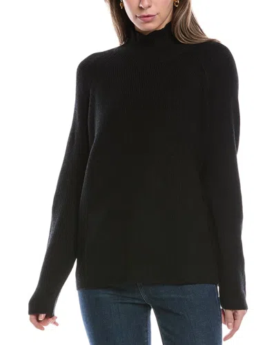 Eileen Fisher Ribbed Wool Sweater In Black
