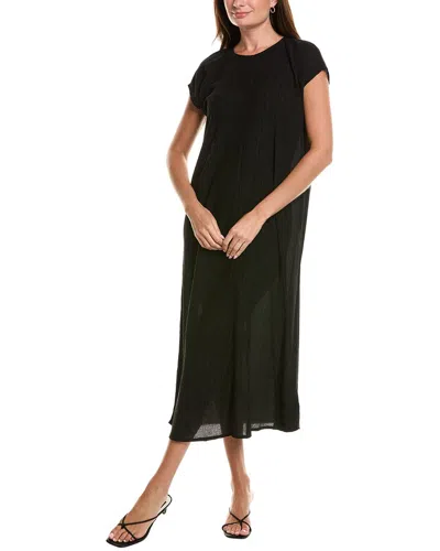 Eileen Fisher Round Neck Dress In Animal Print