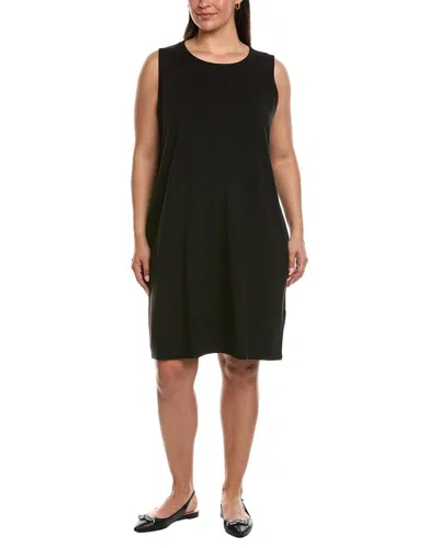Eileen Fisher Round Neck Dress In Animal Print