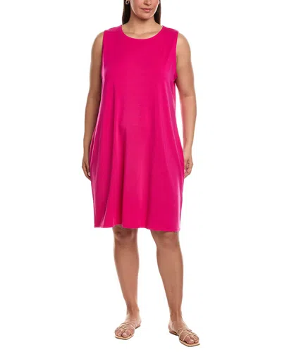 Eileen Fisher Round Neck Dress In Multi