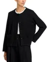 Eileen Fisher Textured Organic Cotton Jacket In Black