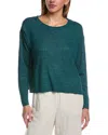 Eileen Fisher Round Neck Pullover In Blue
