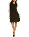 Eileen Fisher Sleeveless Georgette Crepe Midi Tank Dress In Black