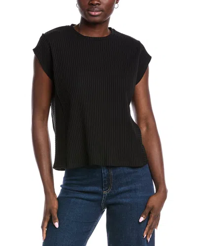 Eileen Fisher Round Neck Top In Black