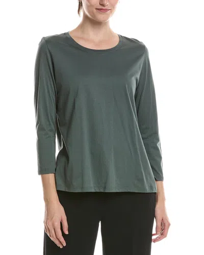 Eileen Fisher Round Neck T-shirt In Yellow