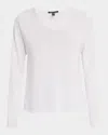 Eileen Fisher Saddle-sleeve Cotton Blend Sweater In White