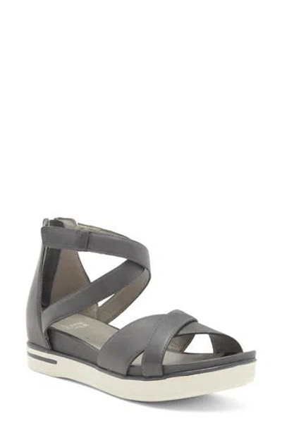 Eileen Fisher Sally Wedge Sandal In Graphite