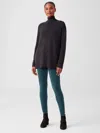 Eileen Fisher Sandwashed Cupro Knit High-waisted Leggings In Purple