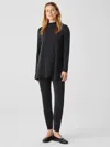 Eileen Fisher Sandwashed Cupro Knit High-waisted Leggings In Black