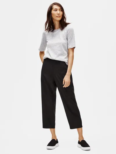 Eileen Fisher Sandwashed Tencel Slouchy Pant In Black