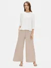 Eileen Fisher Sandwashed Tencel Wide-leg Pant In Purple