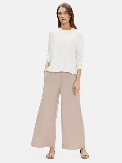 Eileen Fisher Sandwashed Tencel Wide-leg Pant In Purple