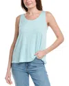 Eileen Fisher Scoop Neck Linen Tank In Blue