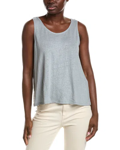 Eileen Fisher Scoop Neck Linen Tank In Multi