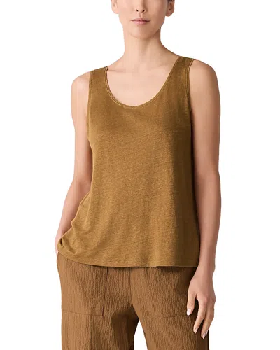 Eileen Fisher Scoop Neck Linen Tank Top