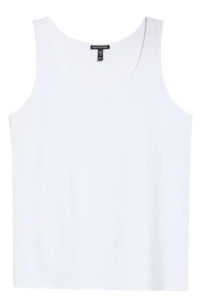 Eileen Fisher Scoop Neck Organic Cotton Tank In Yellow